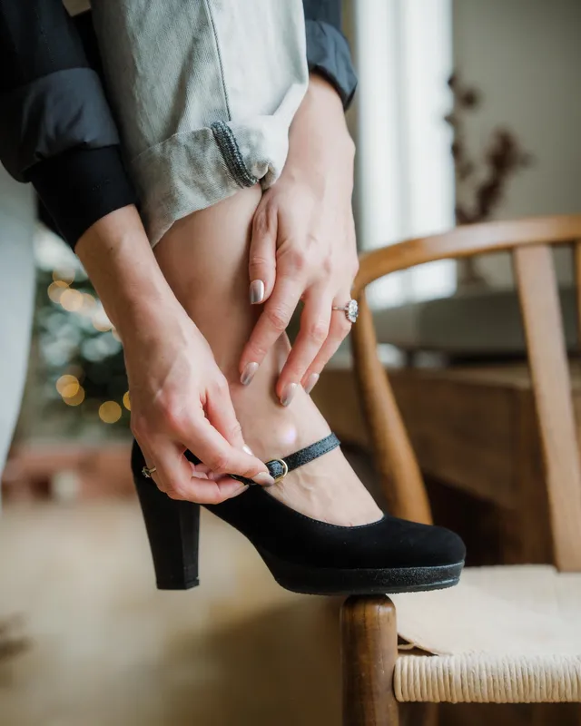 Dessine Moi Un Soulier plateforme escarpin velours paillette noir