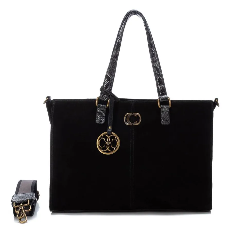 Carmela 18607101 sac femme cuir noir bandoulière 35 cm