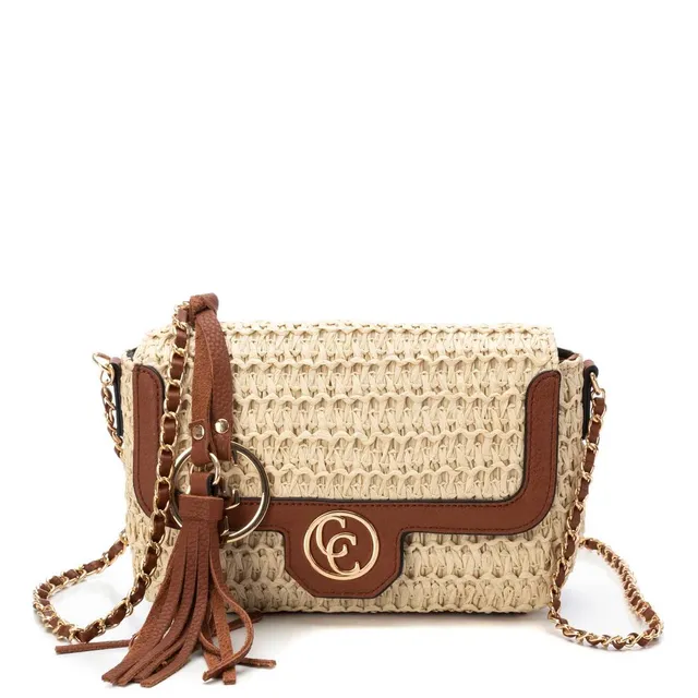 Carmela 18608801 sac bandoulière femme raphia marron