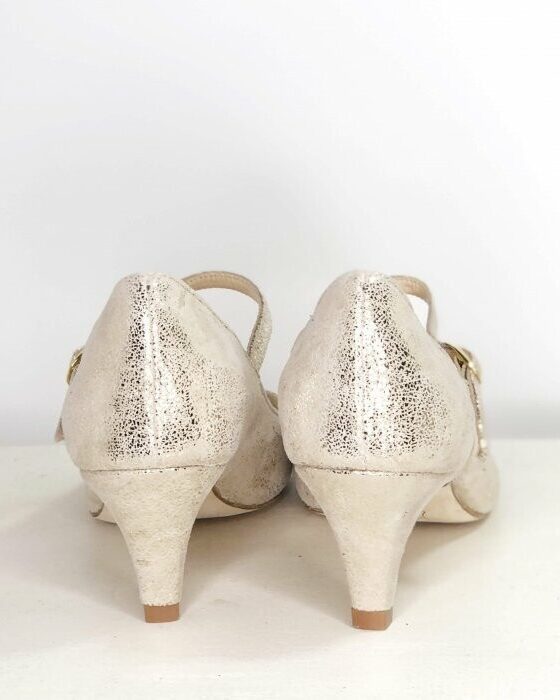 Dessine Moi Un Soulier escarpin irisé champagne 34,5
