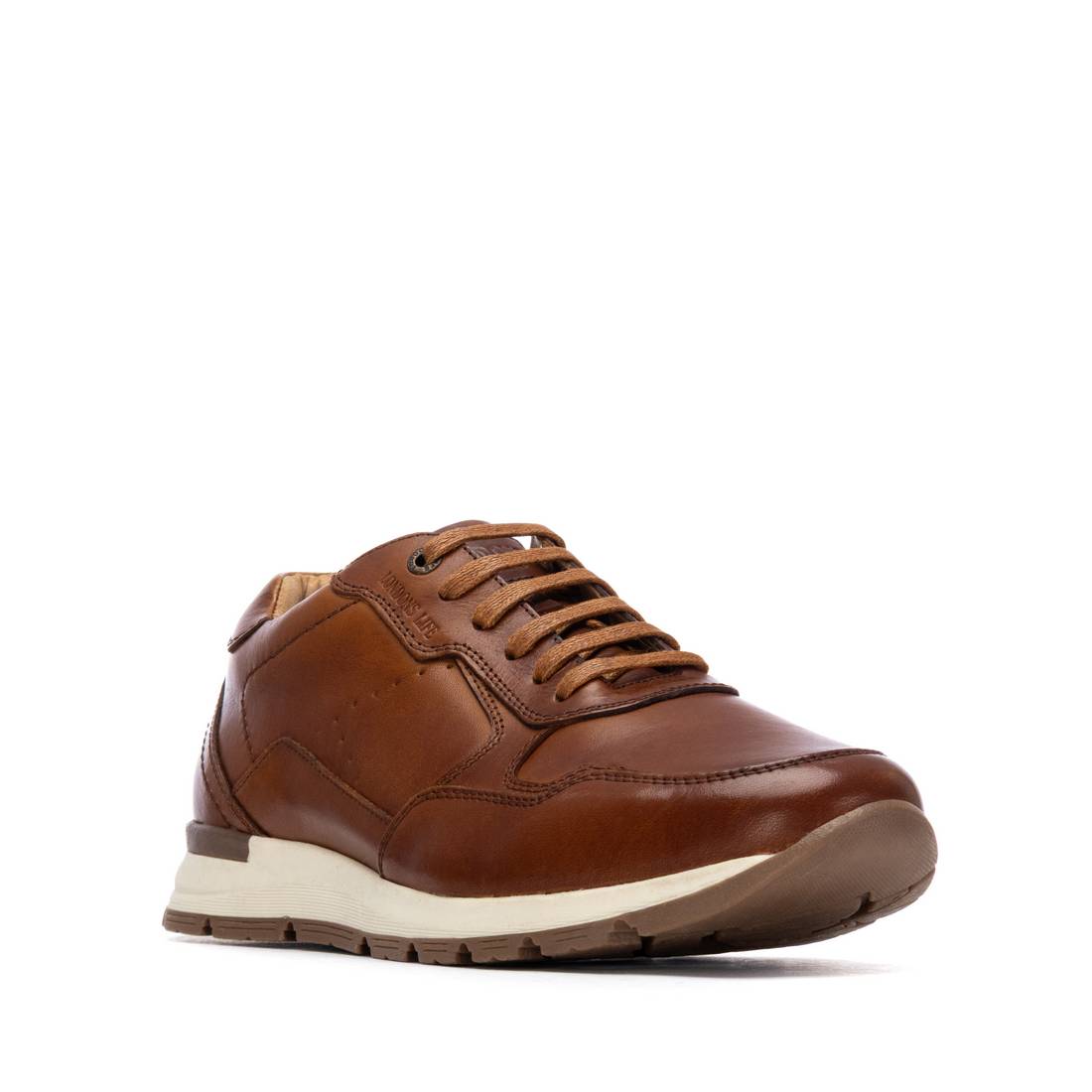 Carmela 16390701 basket homme cuir camel lacets
