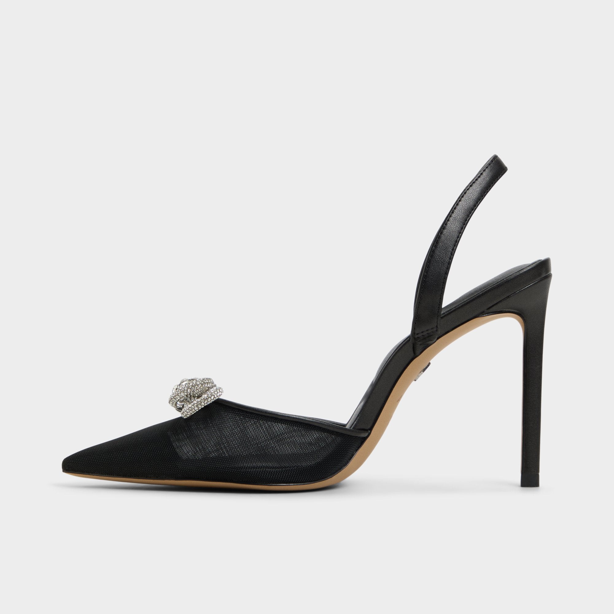 ALDO Addie escarpins noir noeud strass bout pointu