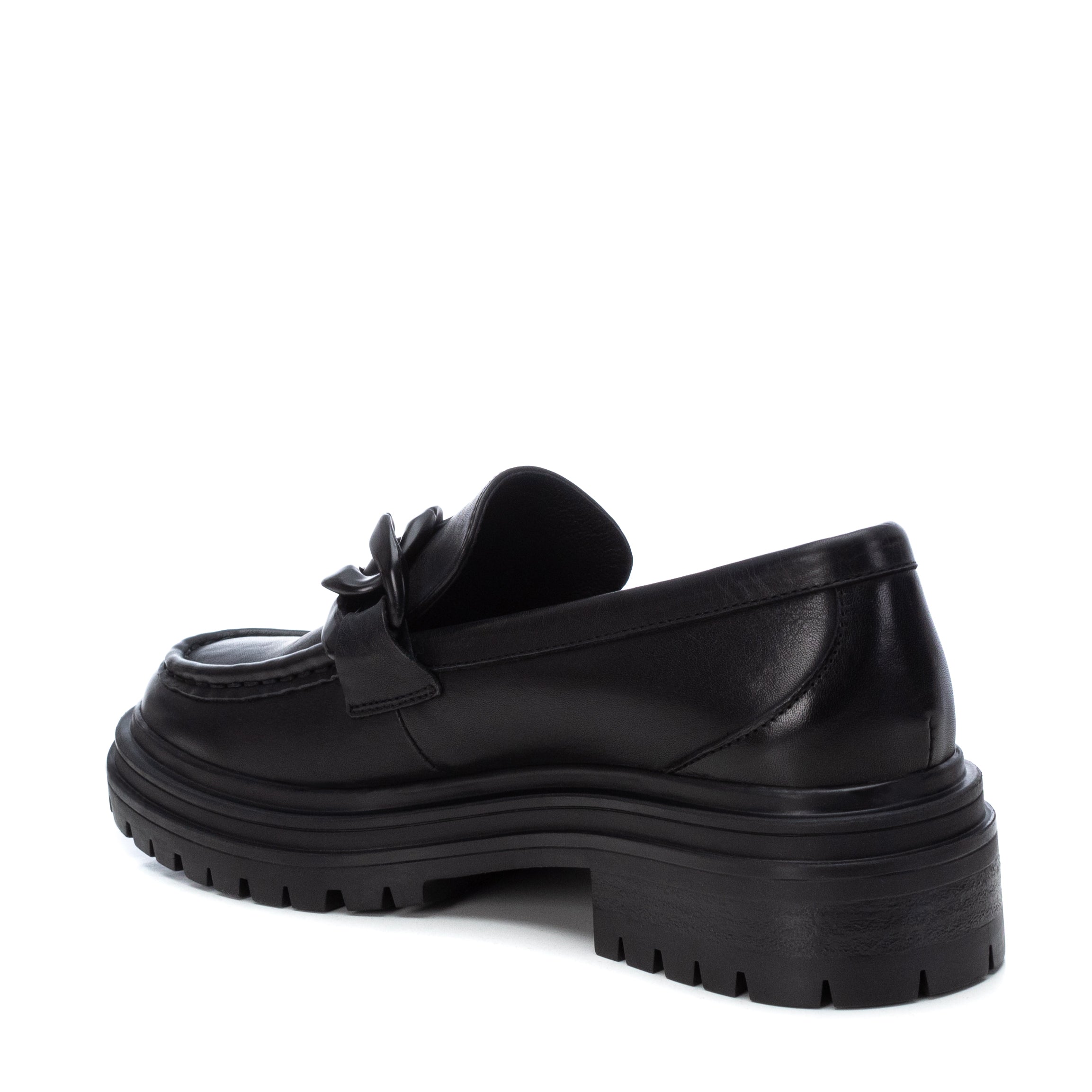 Carmela 16025702 mocassin noir cuir chaîne