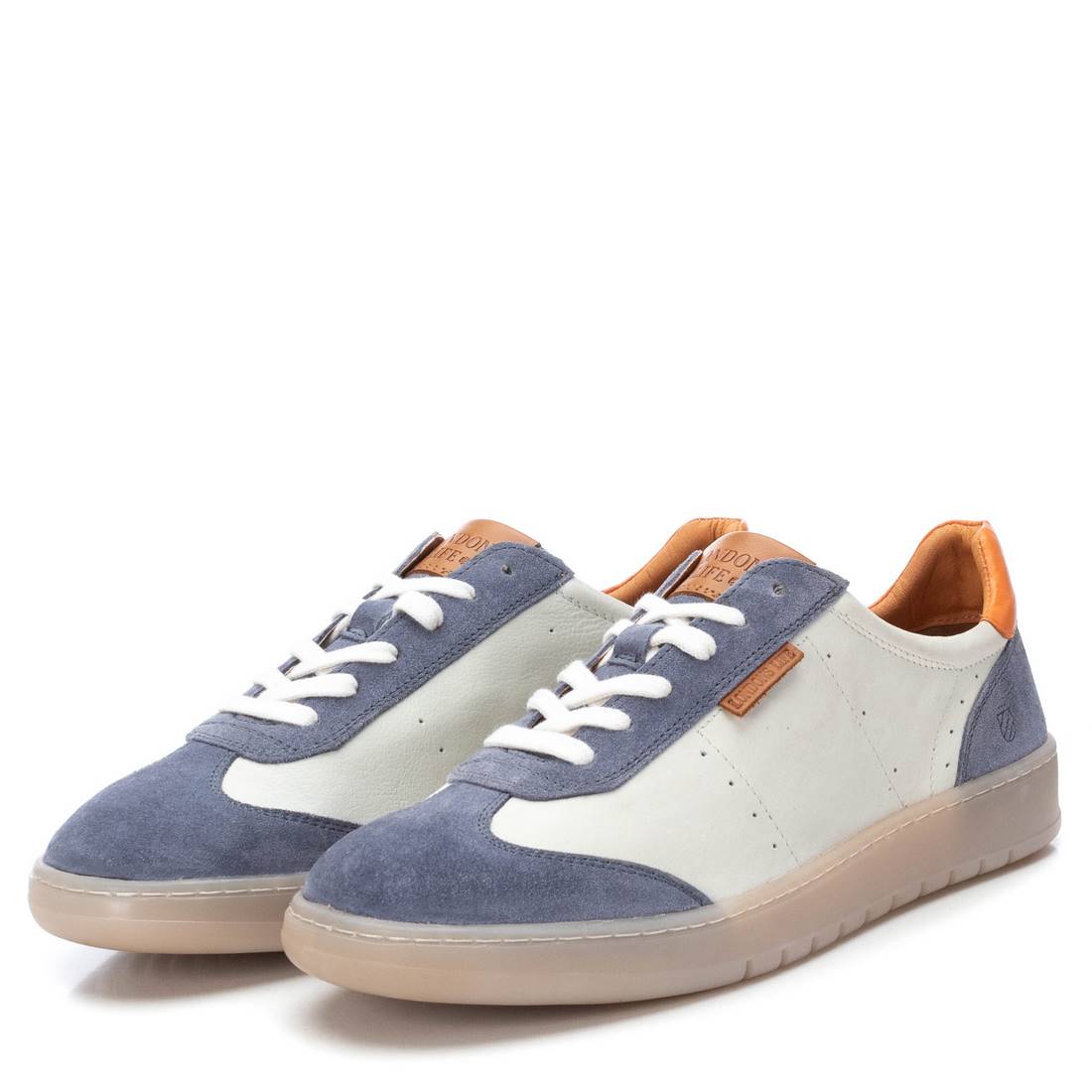 Carmela 16081802 baskets homme bleues cuir plat
