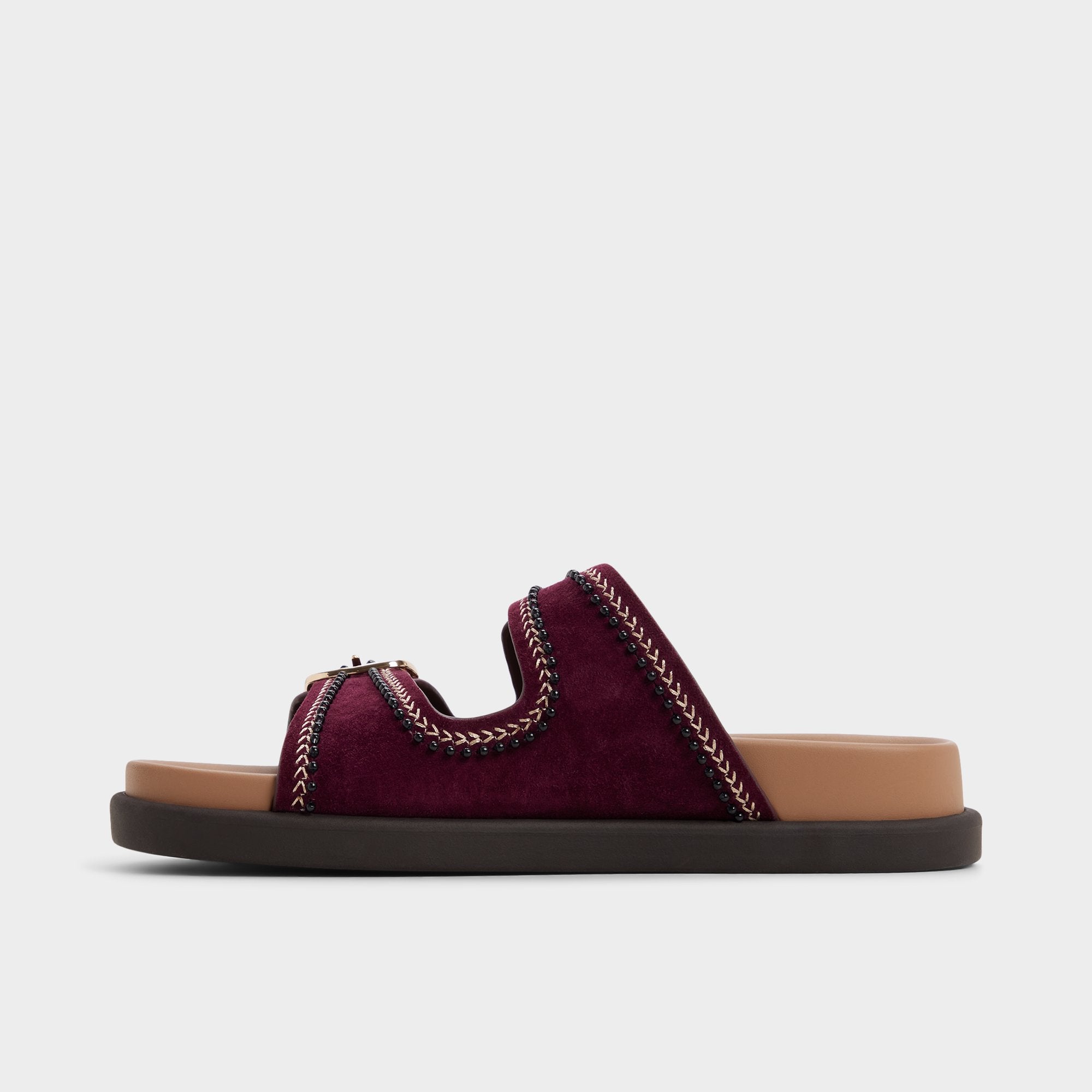 ALDO Bohochic sandale plate femme bordeaux