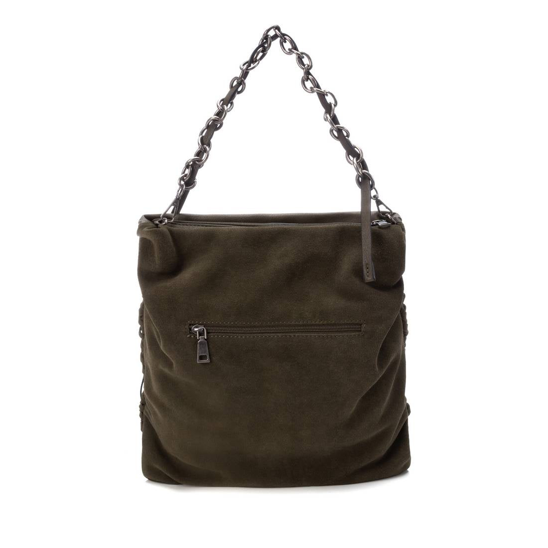 Carmela 18600405 sac épaule femme vert cuir tressé