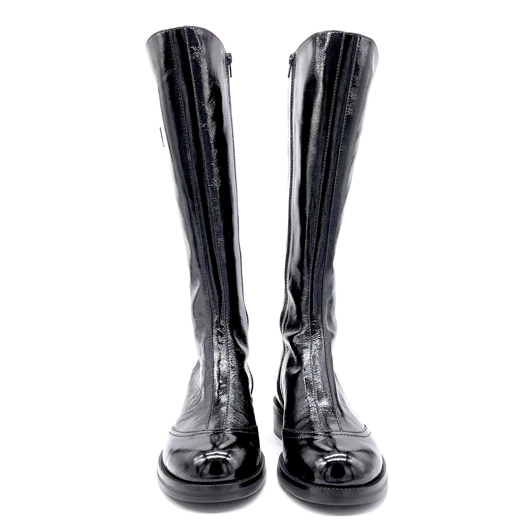 Bottes Elata 51532-1 vernis noir talon 3,5 cm