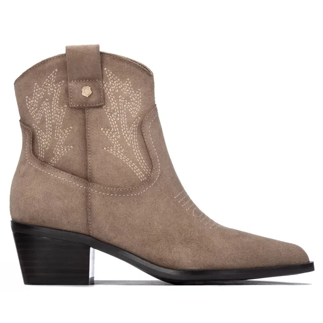Carmela 16439003 bottine cuir taupe talon