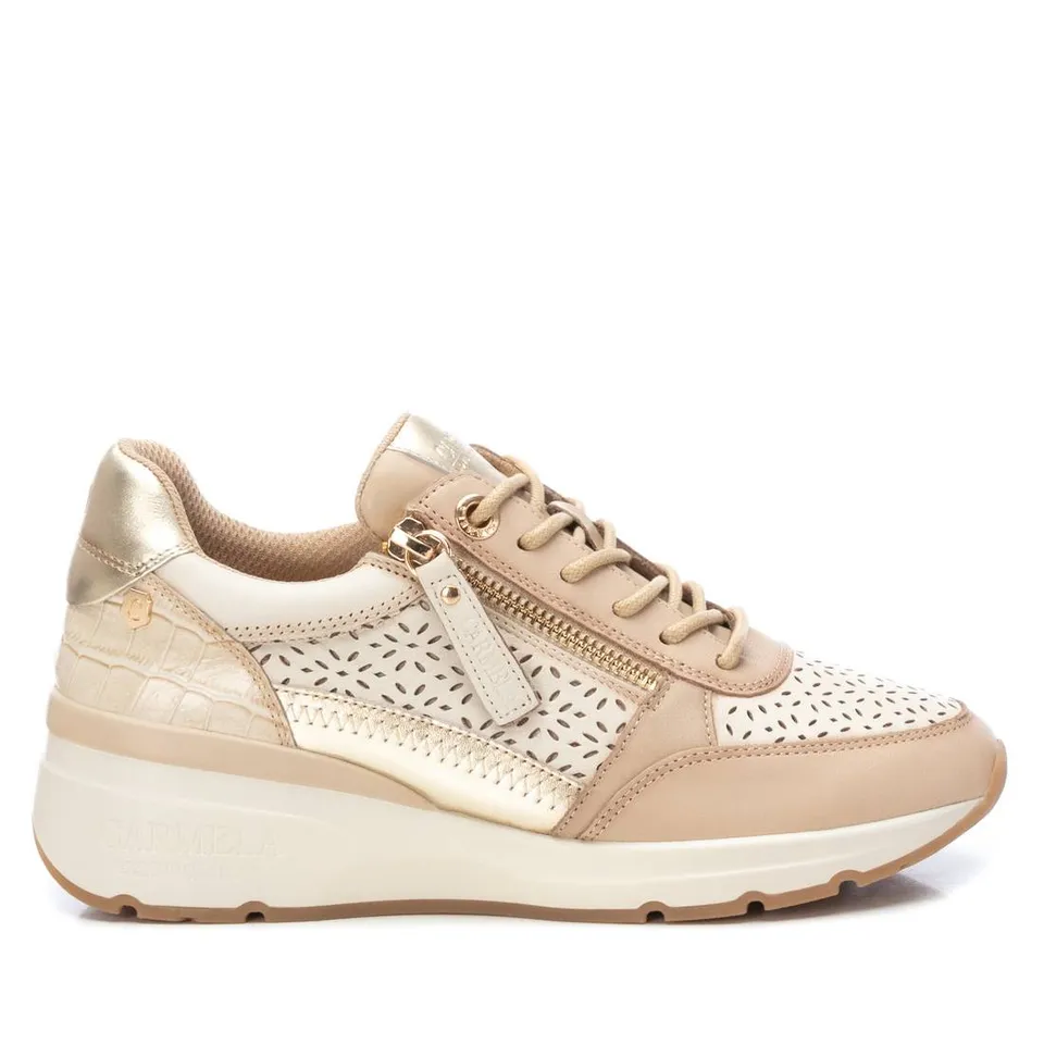 Carmela 16141703 basket femme marron cuir ajouré