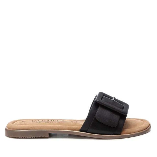 Carmela 16240601 mules cuir noir plats