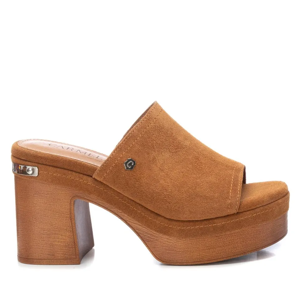 Carmela 16067701 sabot femme marron cuir talon haut