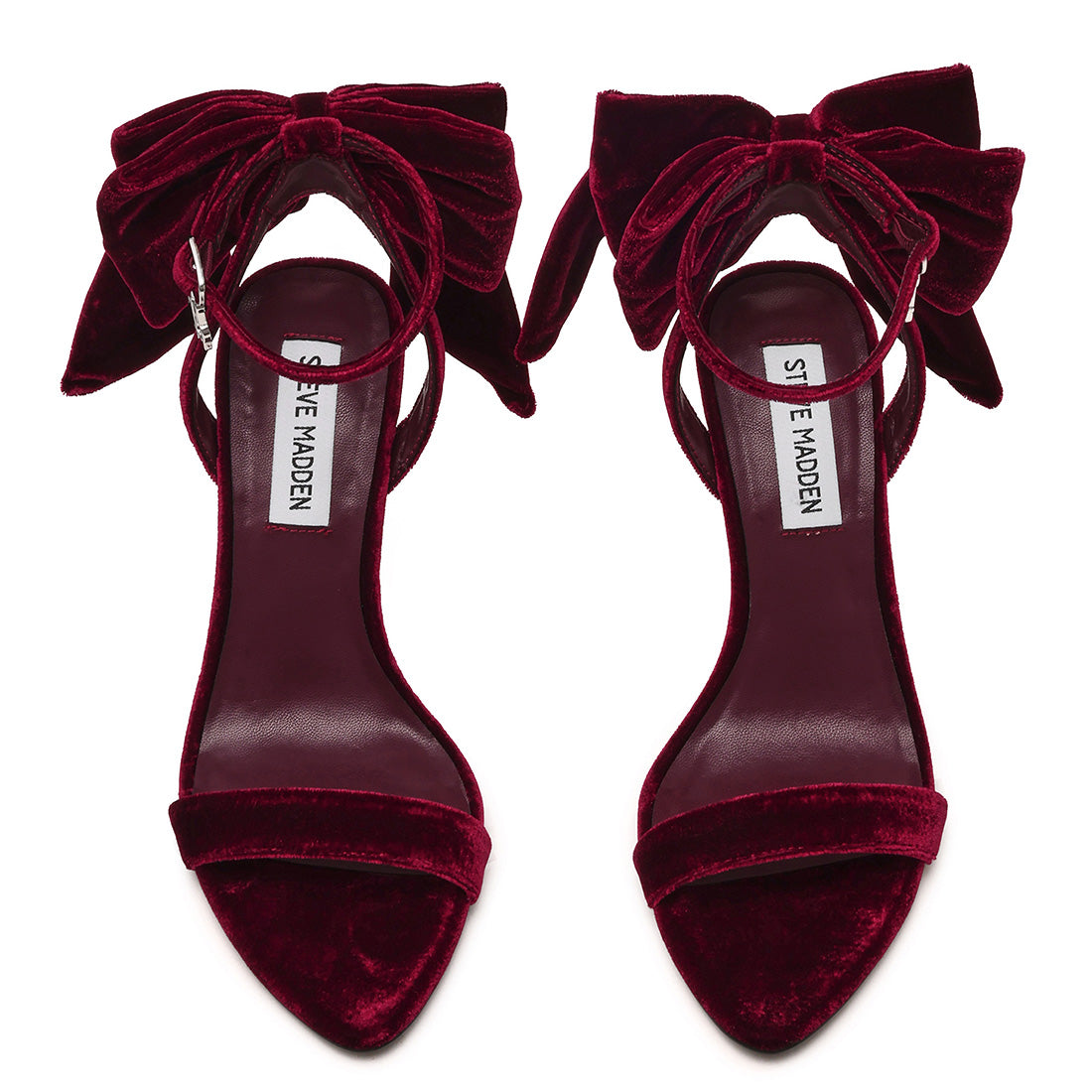 Steve Madden Nivia sandales velours bordeaux talon 9,5 cm