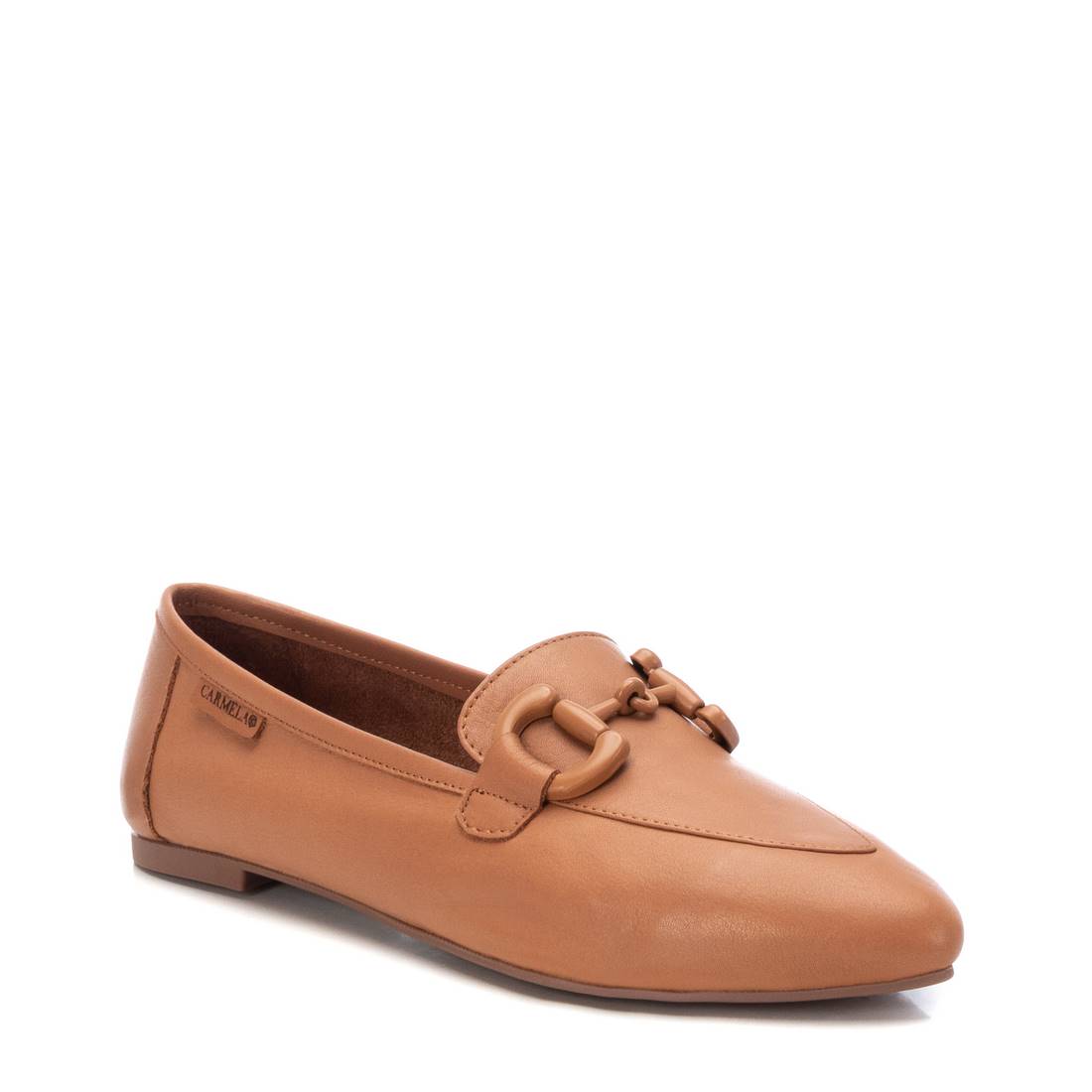 Carmela 16047201 mocassin marron cuir plat
