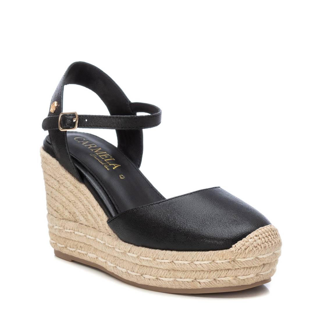 Carmela 16162603 espadrille cuir compensée 9 cm