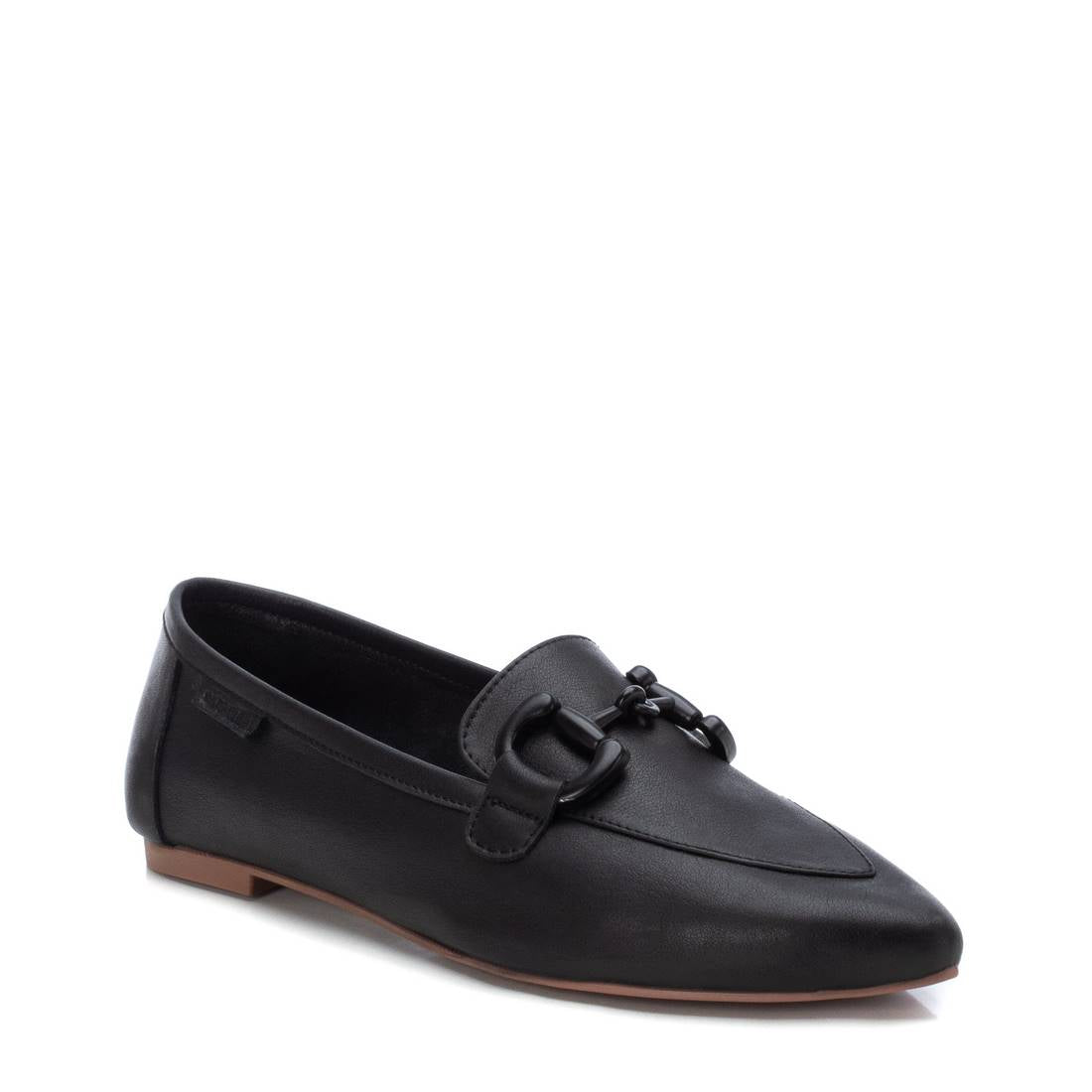 Carmela 16047206 mocassin femme noir cuir plat