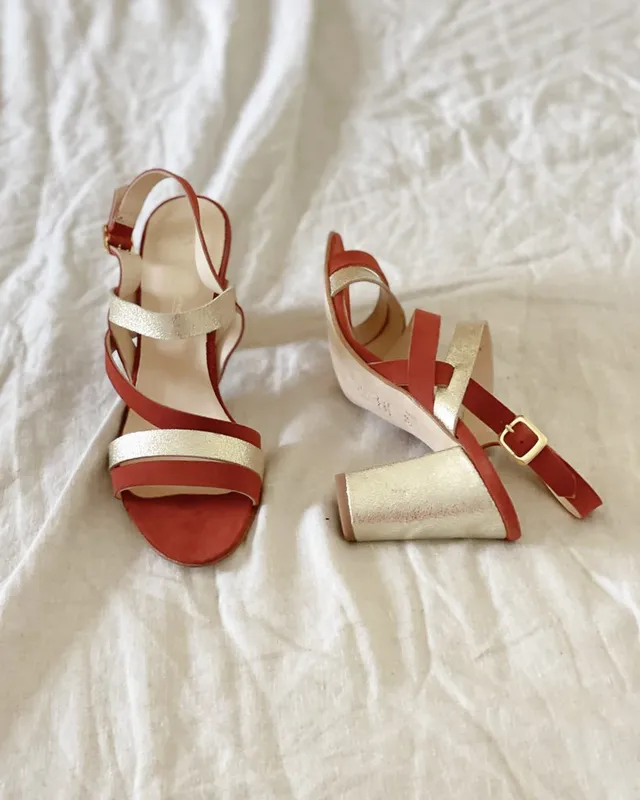 Dessine Moi Un Soulier Sandale Emma High terracotta irisé