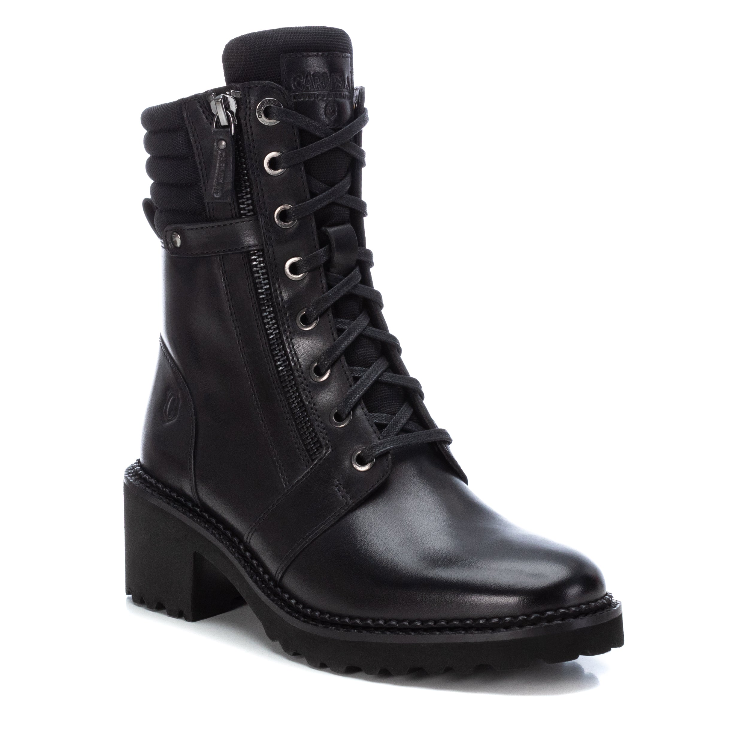 Carmela 16003601 bottine cuir noir lacets