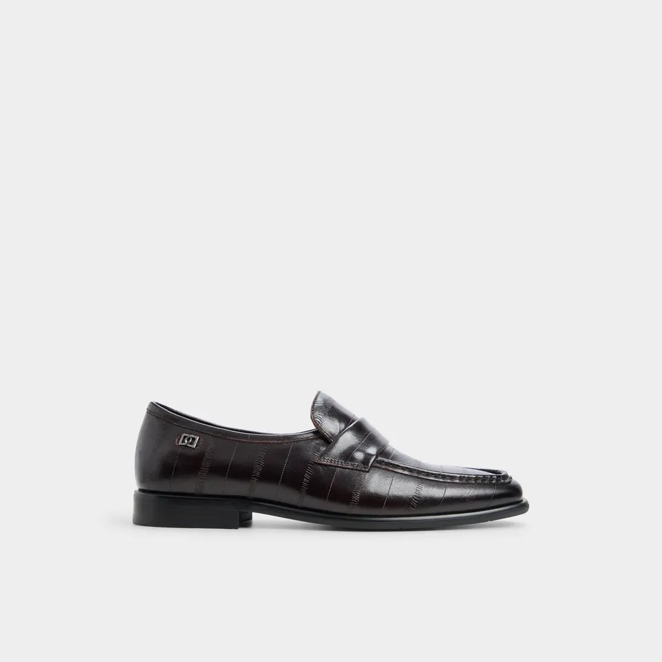 ALDO Emanuele mocassins marron croco