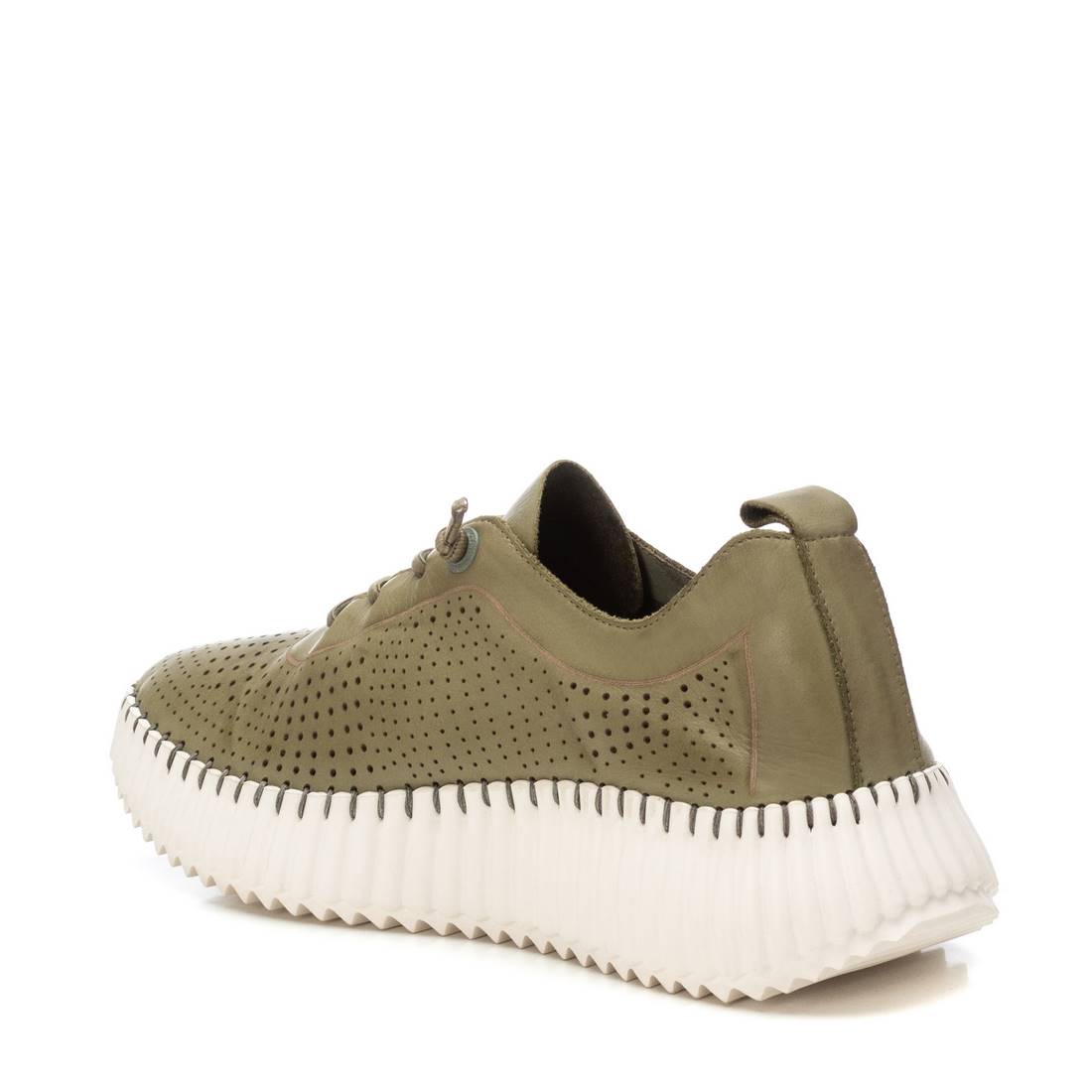Carmela 16236904 sneaker cuir kaki lacets