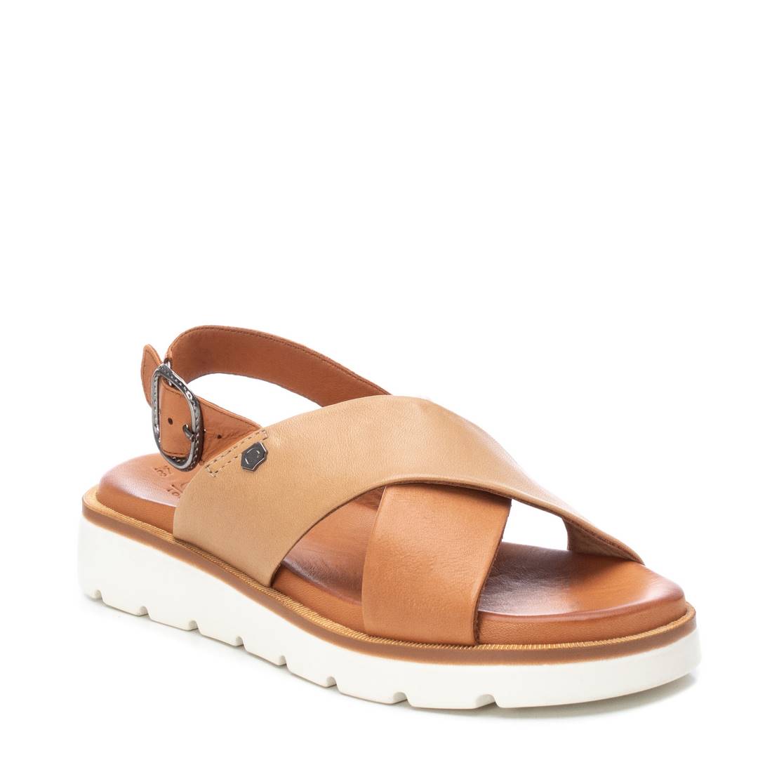 Carmela 16075802 sandales femme marron cuir plat
