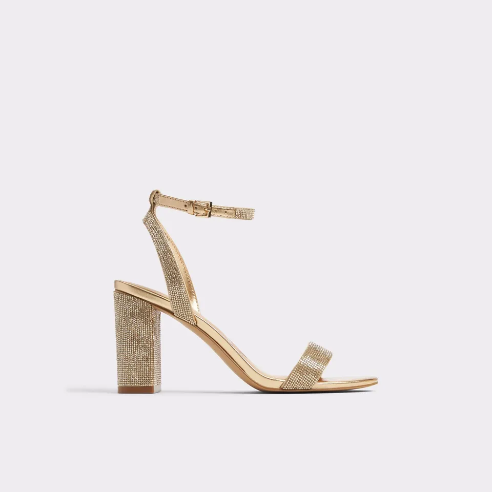 ALDO Rhiannon bottines talon doré métallique