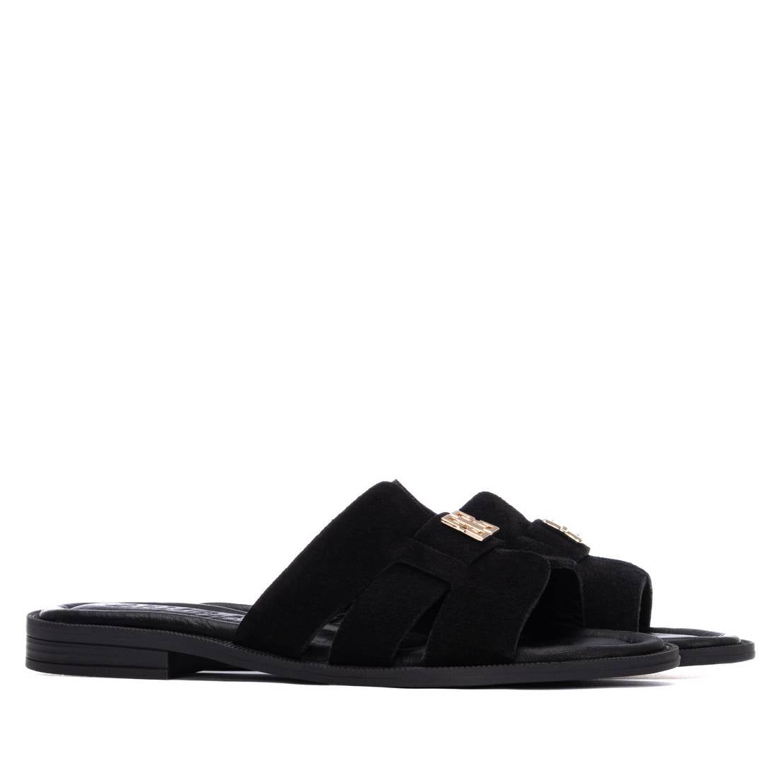 Carmela 16306101 sandale femme noir cuir