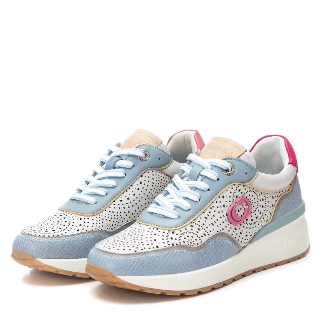 Carmela 16227201 baskets cuir bleu lacets