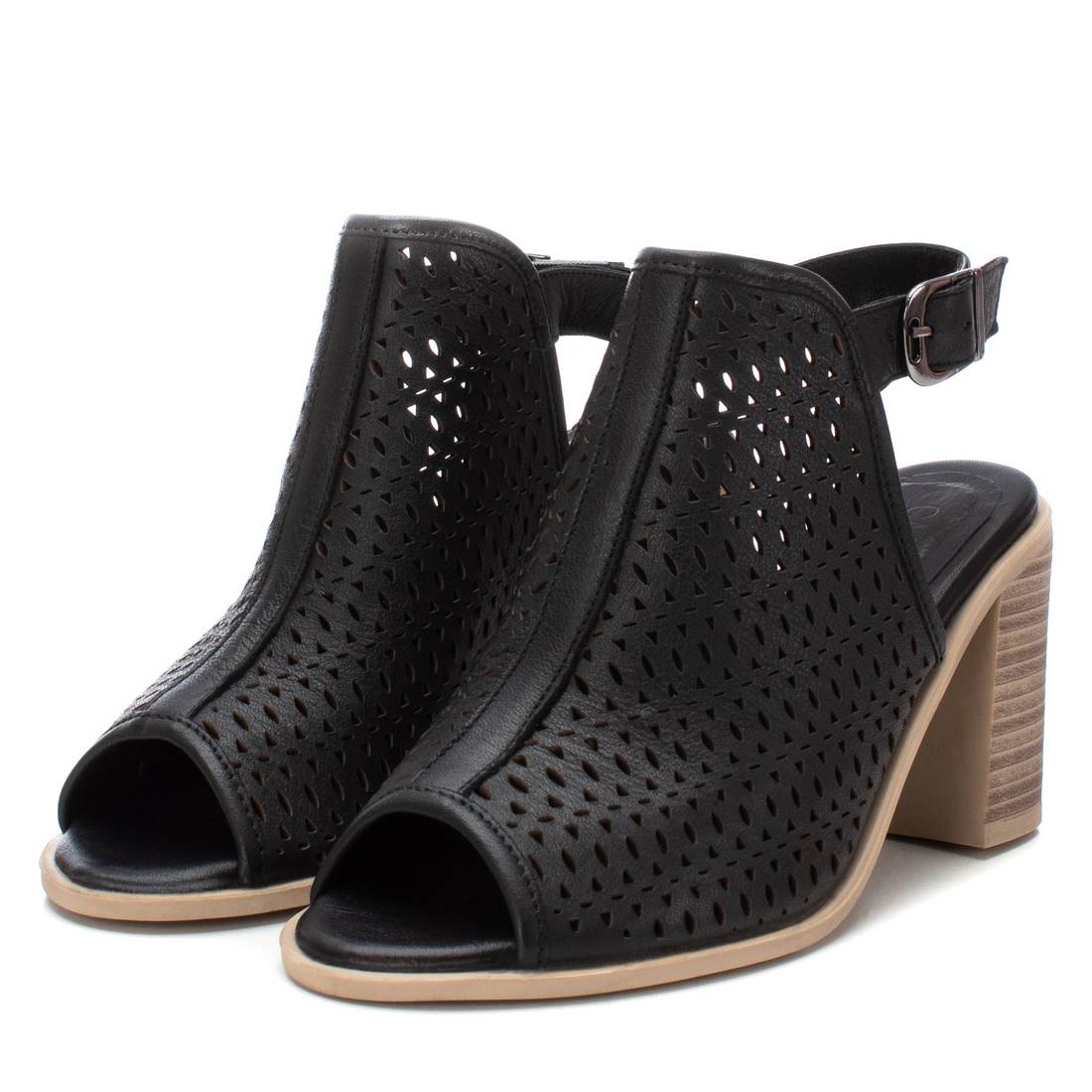 Carmela 16135104 sandale cuir noir talon 8 cm