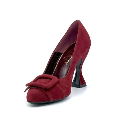 ELATA 53520 escarpin suède rouge talon 9,5 cm