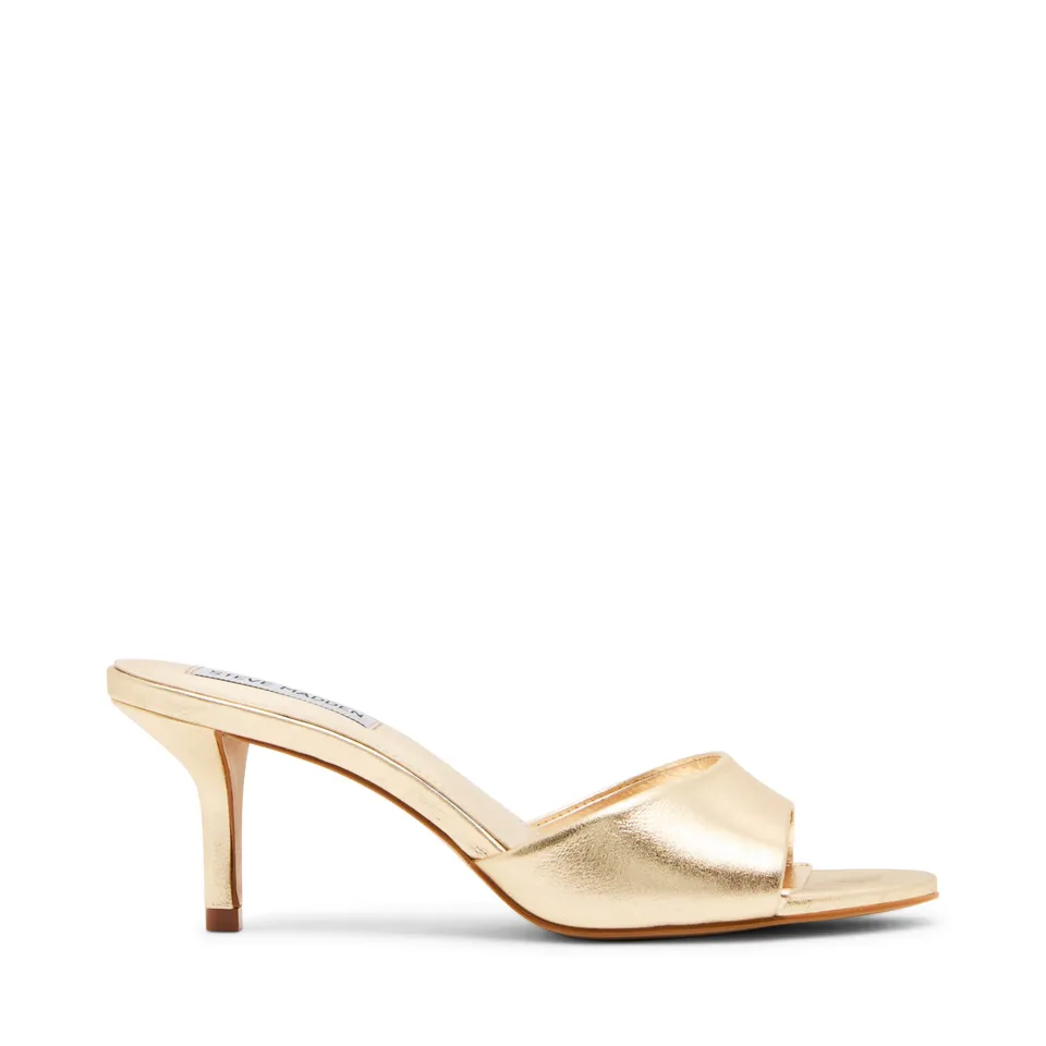 Steve Madden Kendrix sandales dorées cuir talon 6,3 cm