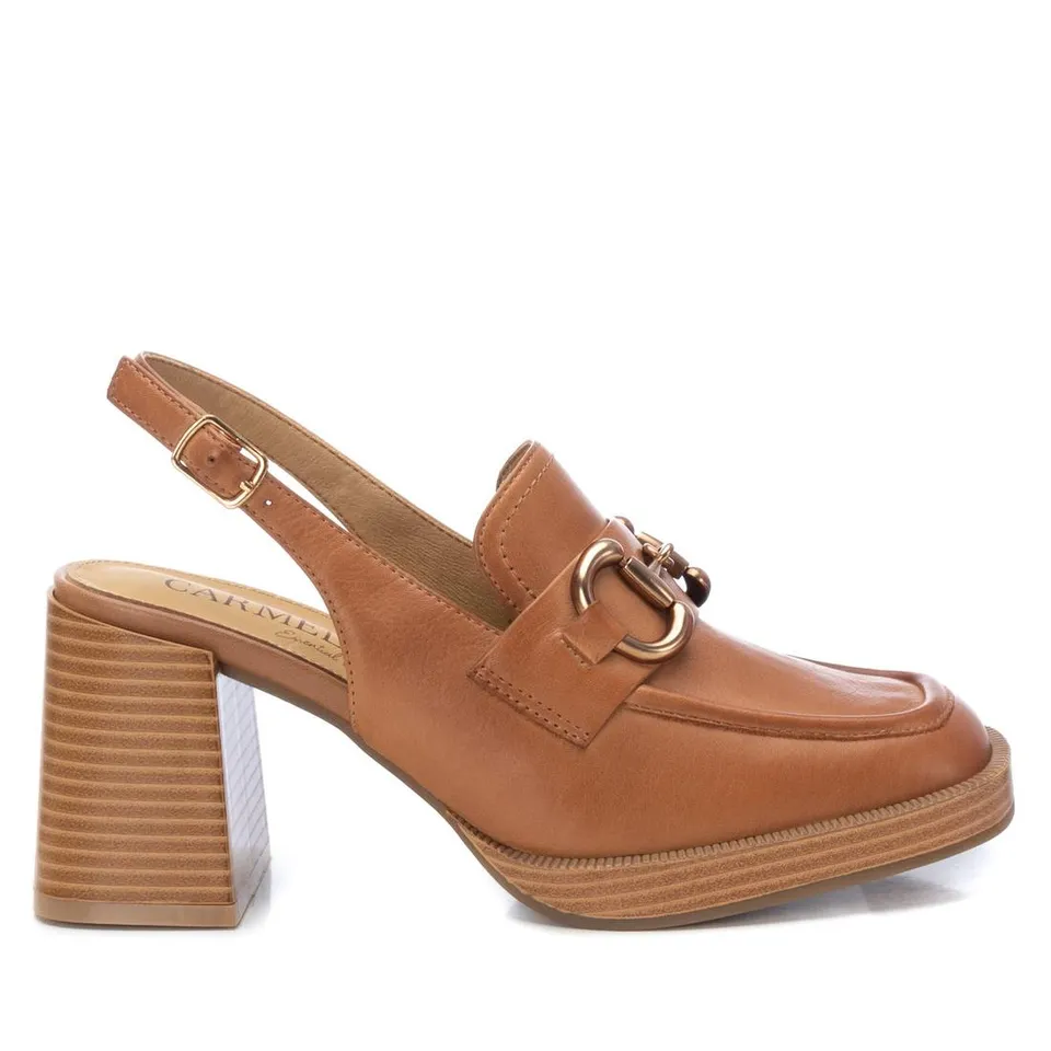 Carmela 16159503 mocassin cuir marron talon 8 cm