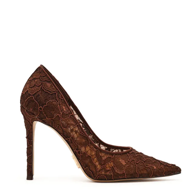 Steve Madden Evelyn-L escarpins dentelle marron 10,5 cm