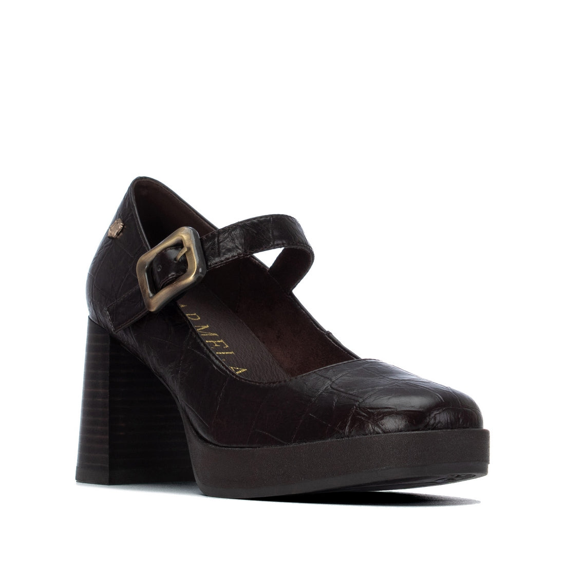 Carmela 16430402 escarpin marron talon haut