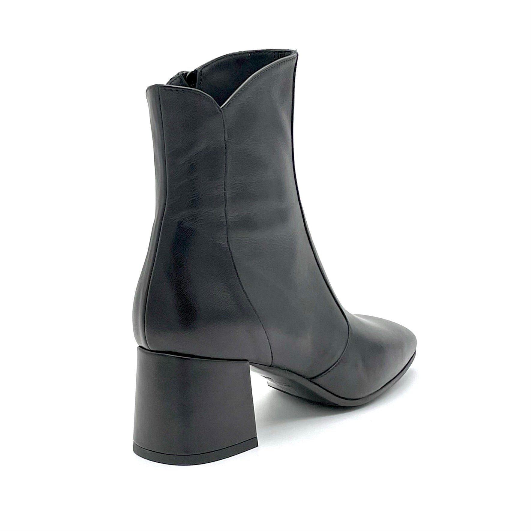 Elata 52526 bottines cuir noir talon 5,5 cm