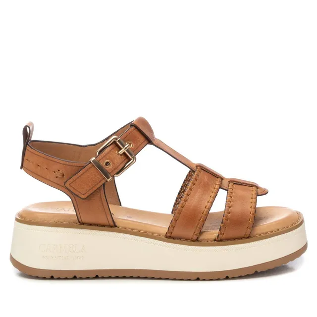 Carmela 16224602 sandale cuir camel boucle