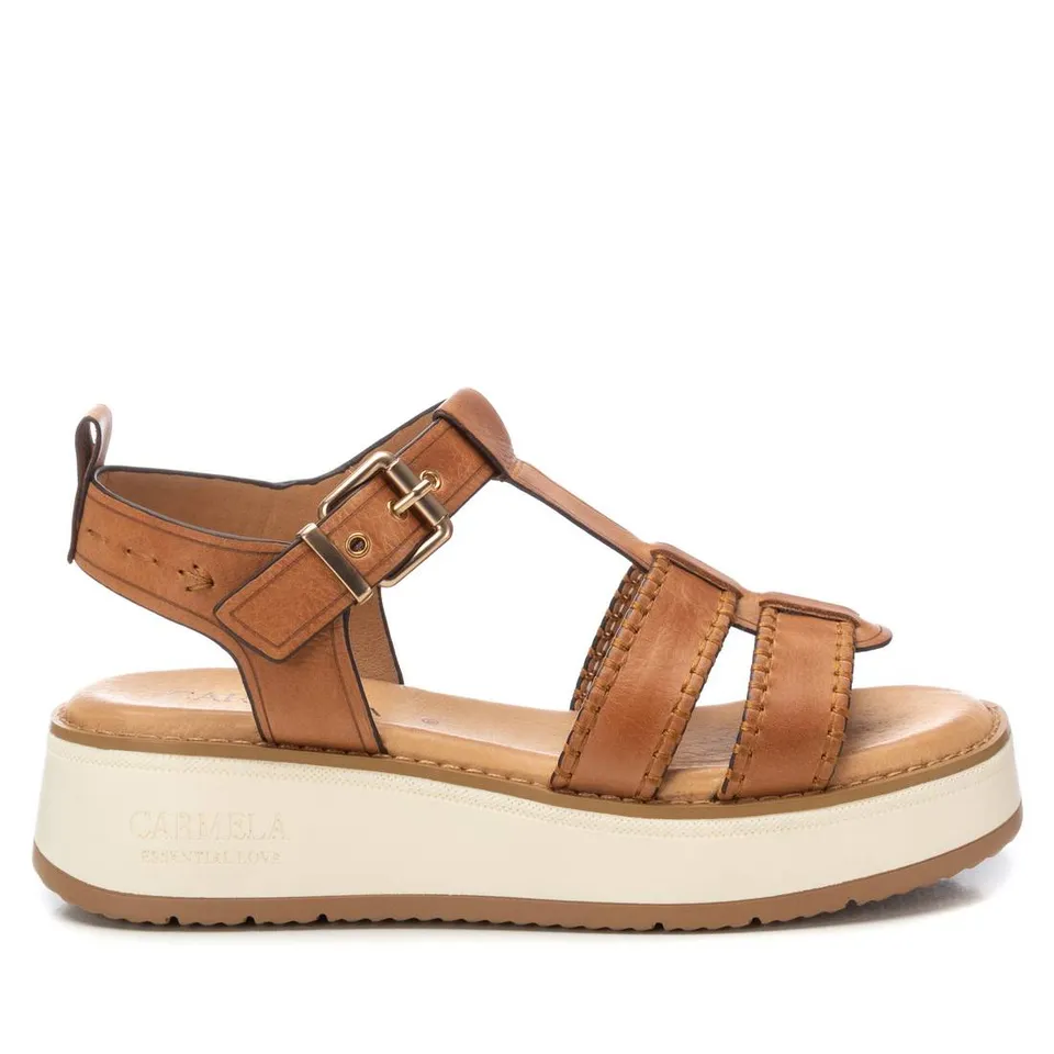 Carmela 16224602 sandale cuir camel boucle