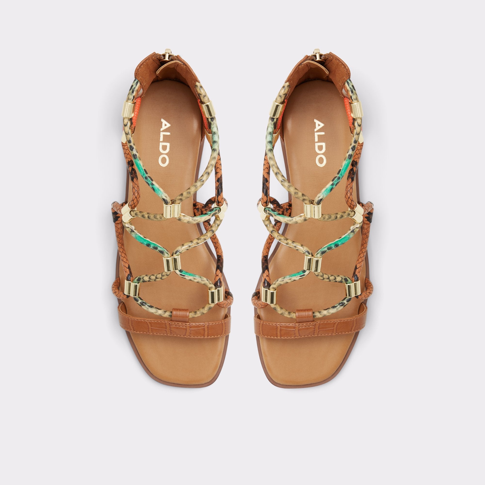 ALDO Occeran sandales plates cage marron