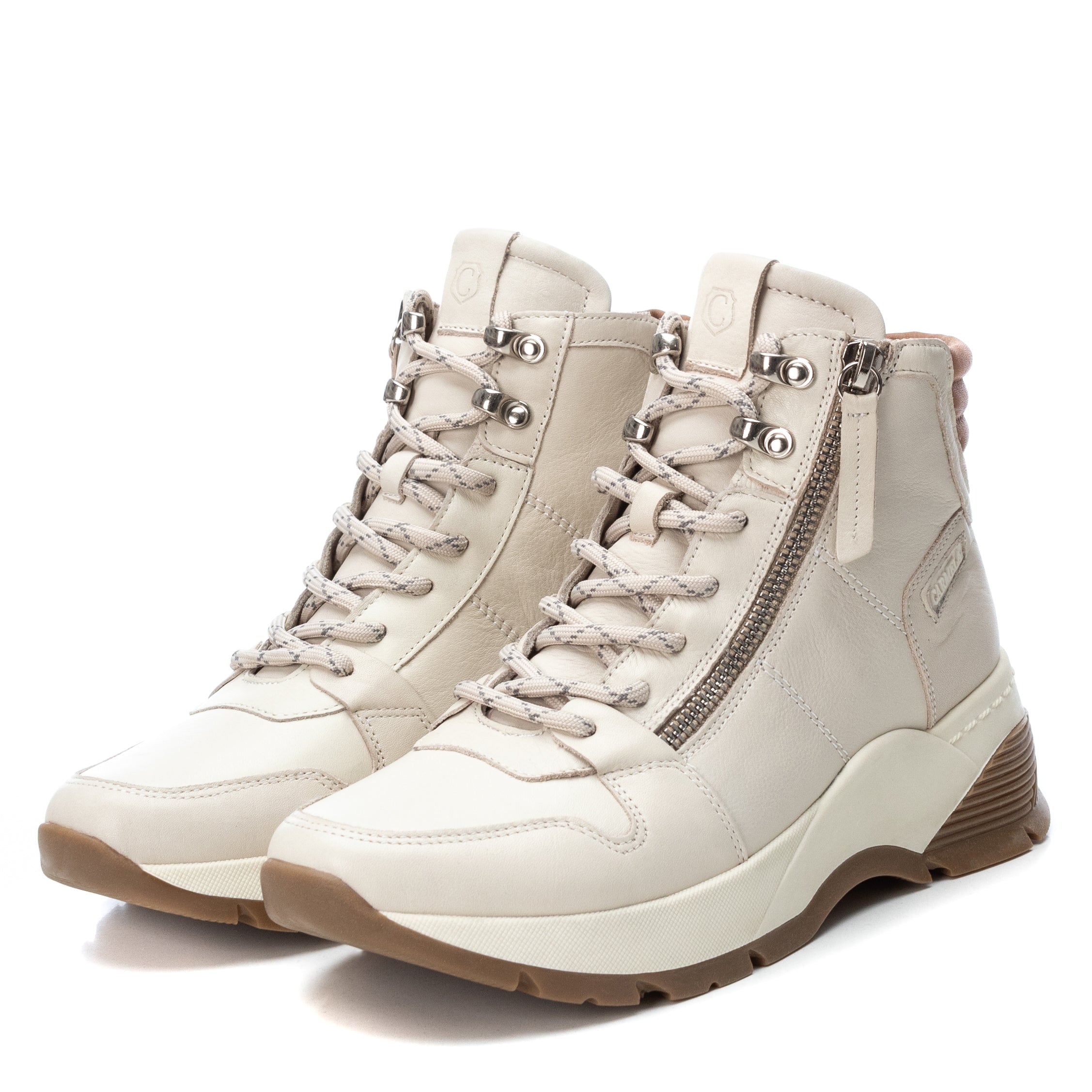 Carmela 16022102 Basket Bottine Femme Cuir Blanc