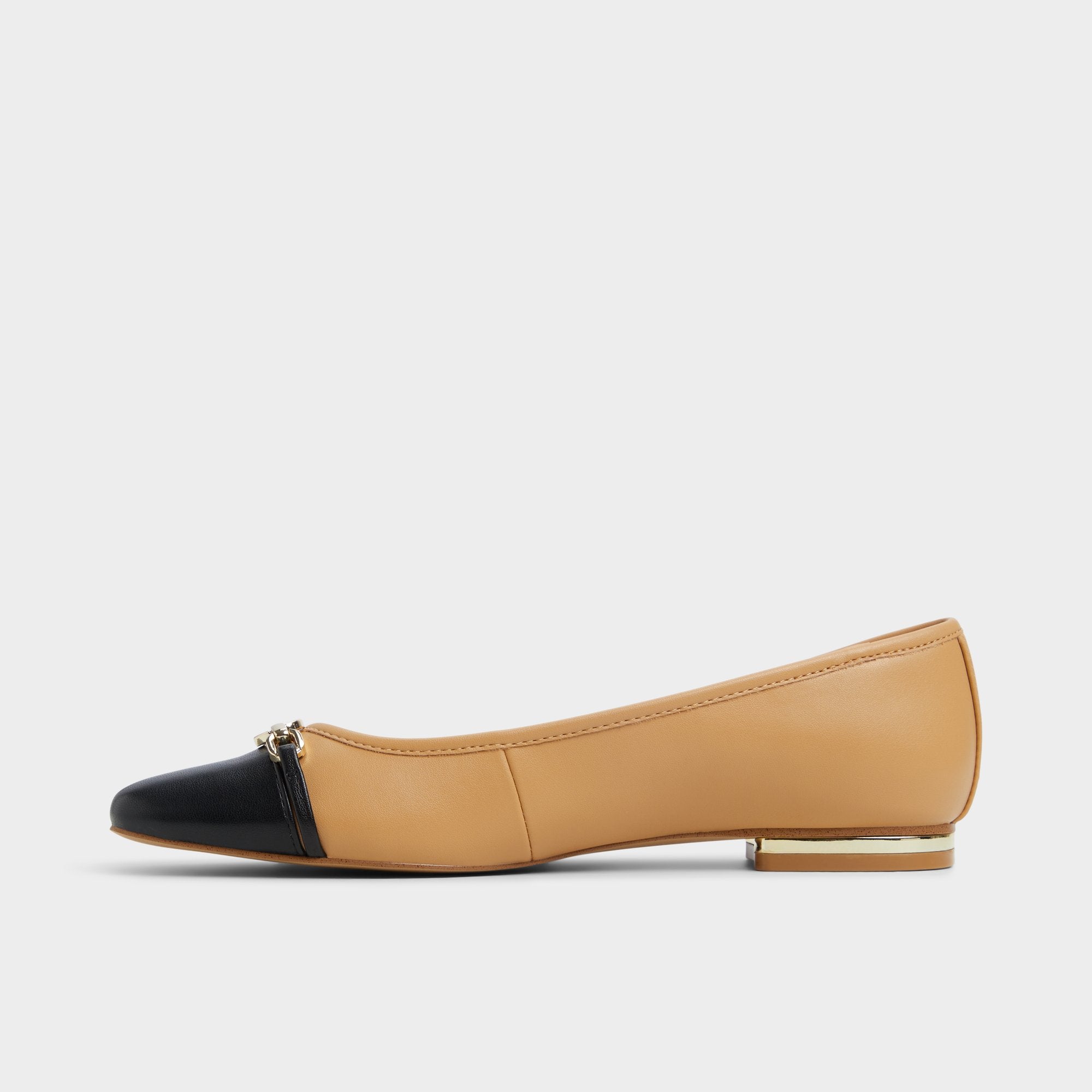 ALDO Krishelle Ballerines Femme Cuir Noir Chaîne
