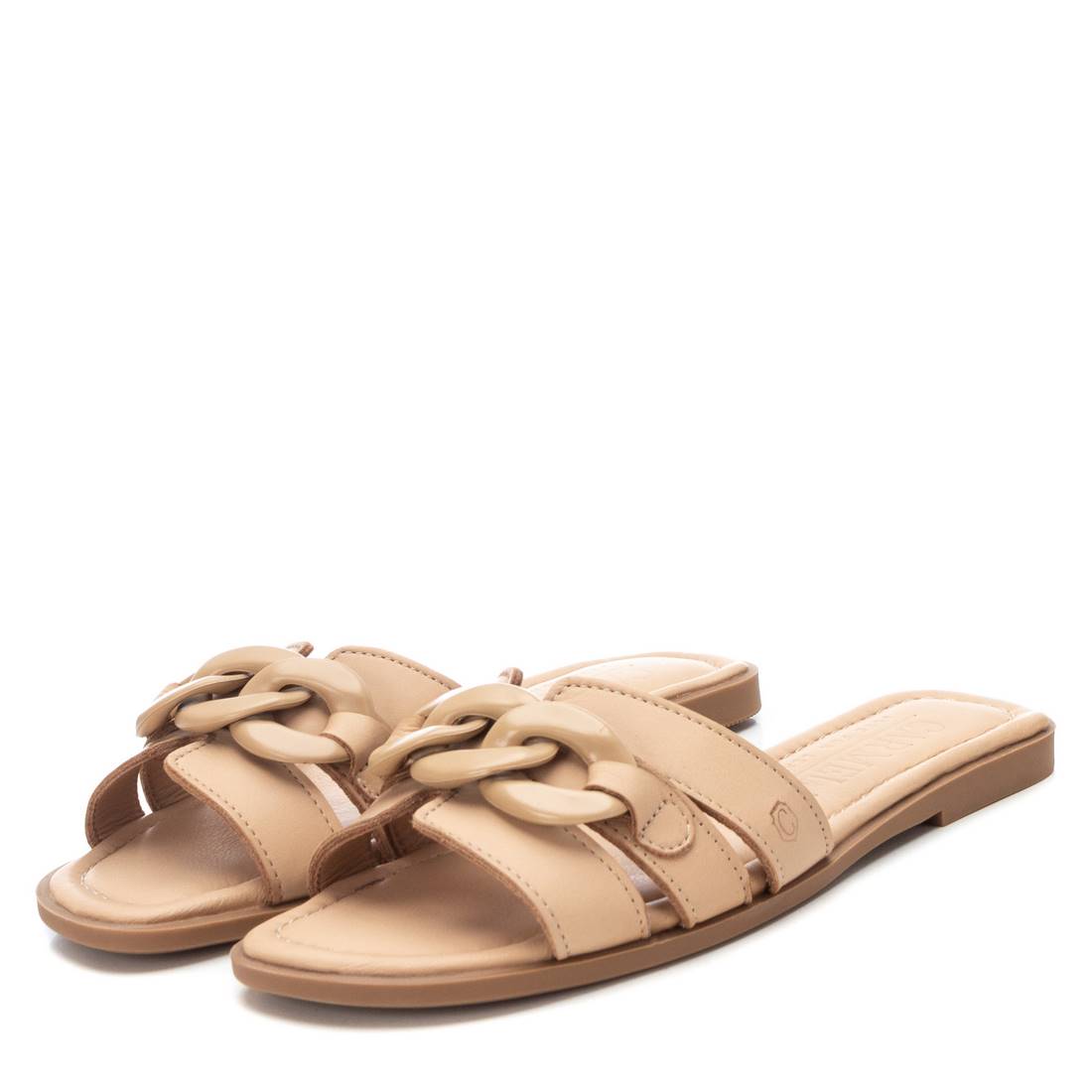 Carmela 16054308 sandale cuir marron plate