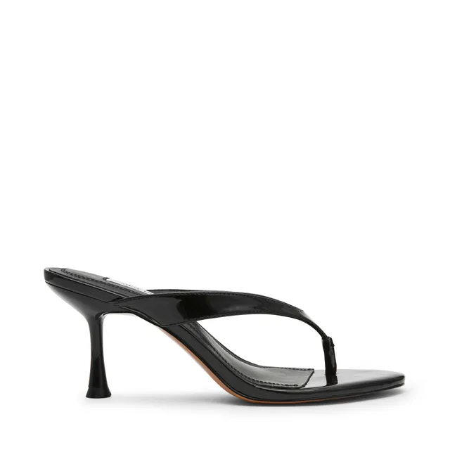 Steve Madden Faroh sandales vernies noires talon 6 cm