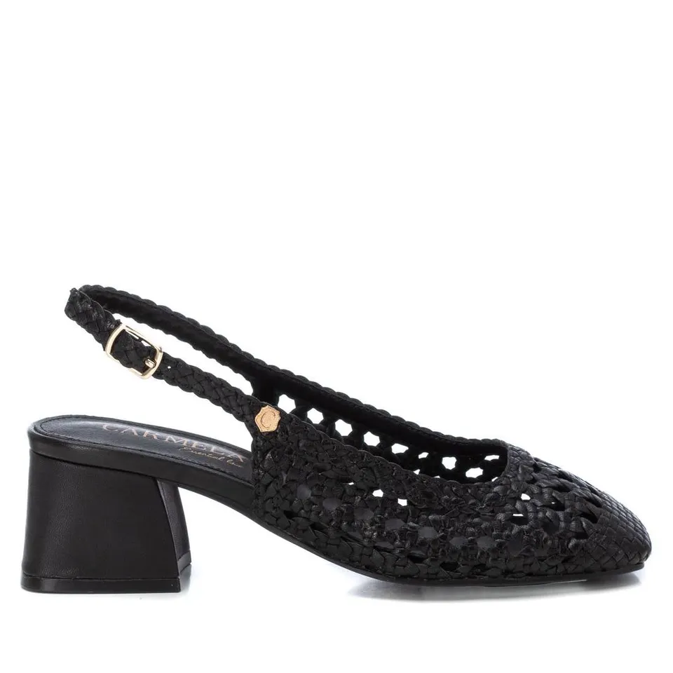 Carmela 16160802 escarpin cuir noir ajouré
