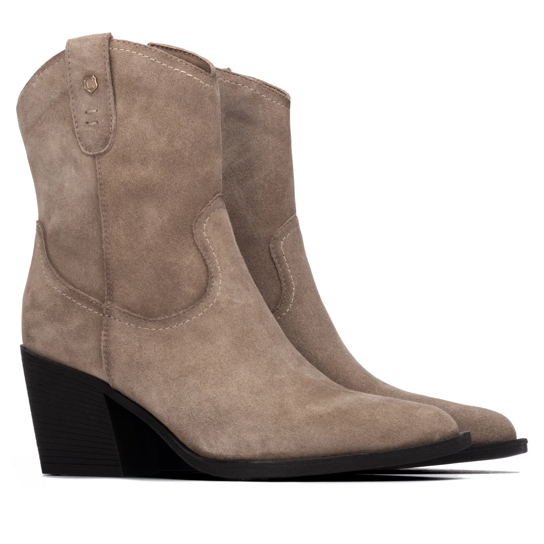 Carmela 16438702 bottines cuir taupe talon
