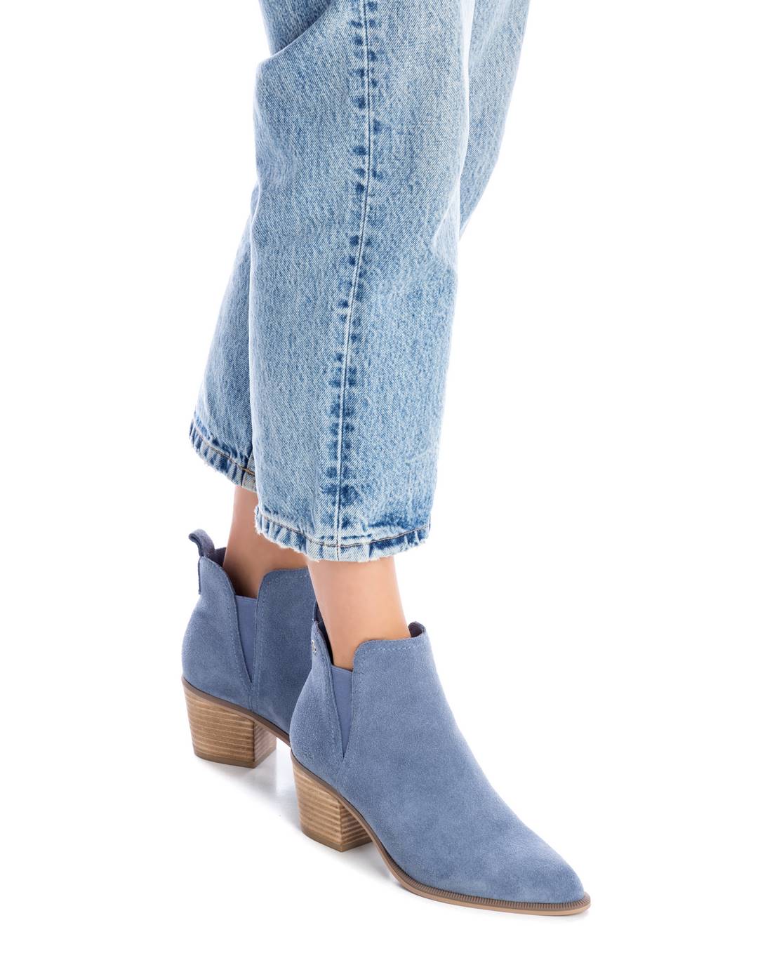 Carmela 160619 16061907 bottine cuir bleue talon 6 cm