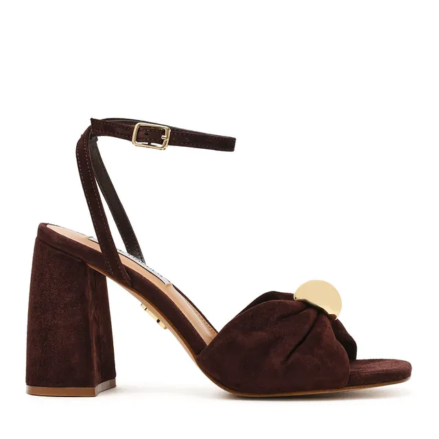 Steve Madden Meladi Sandal sandales daim chocolat talon 7 cm