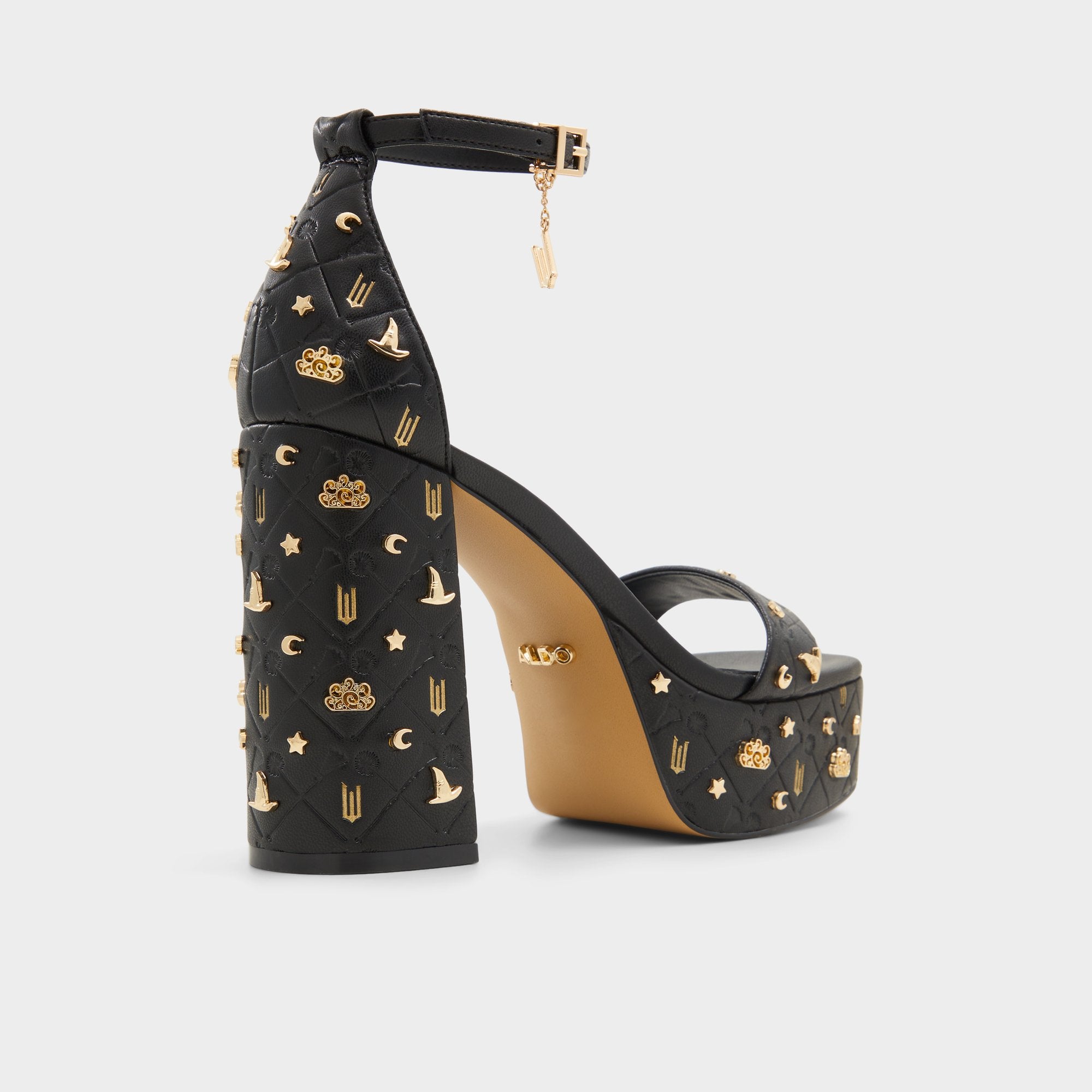 ALDO Takeflight sandales plateforme satin noir