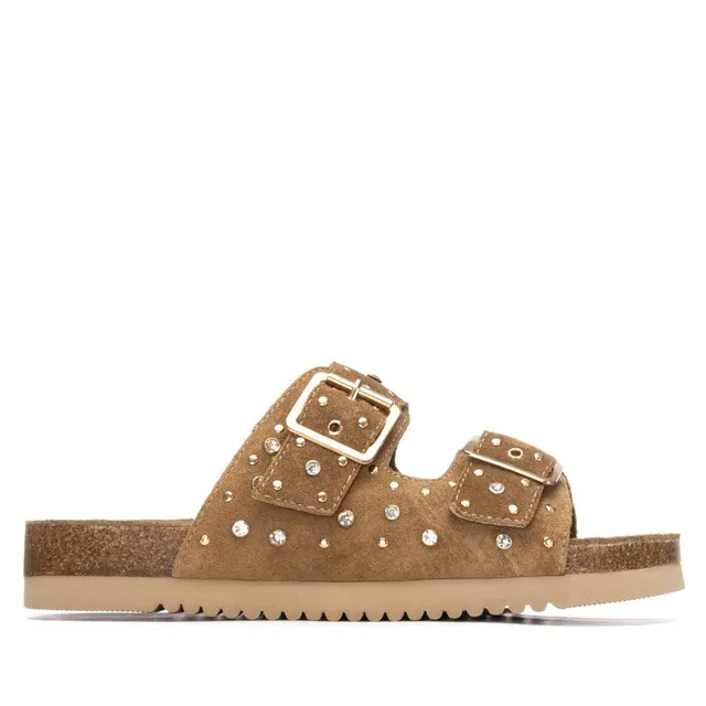 Carmela 16328201 sandale cuir camel plate ajourée