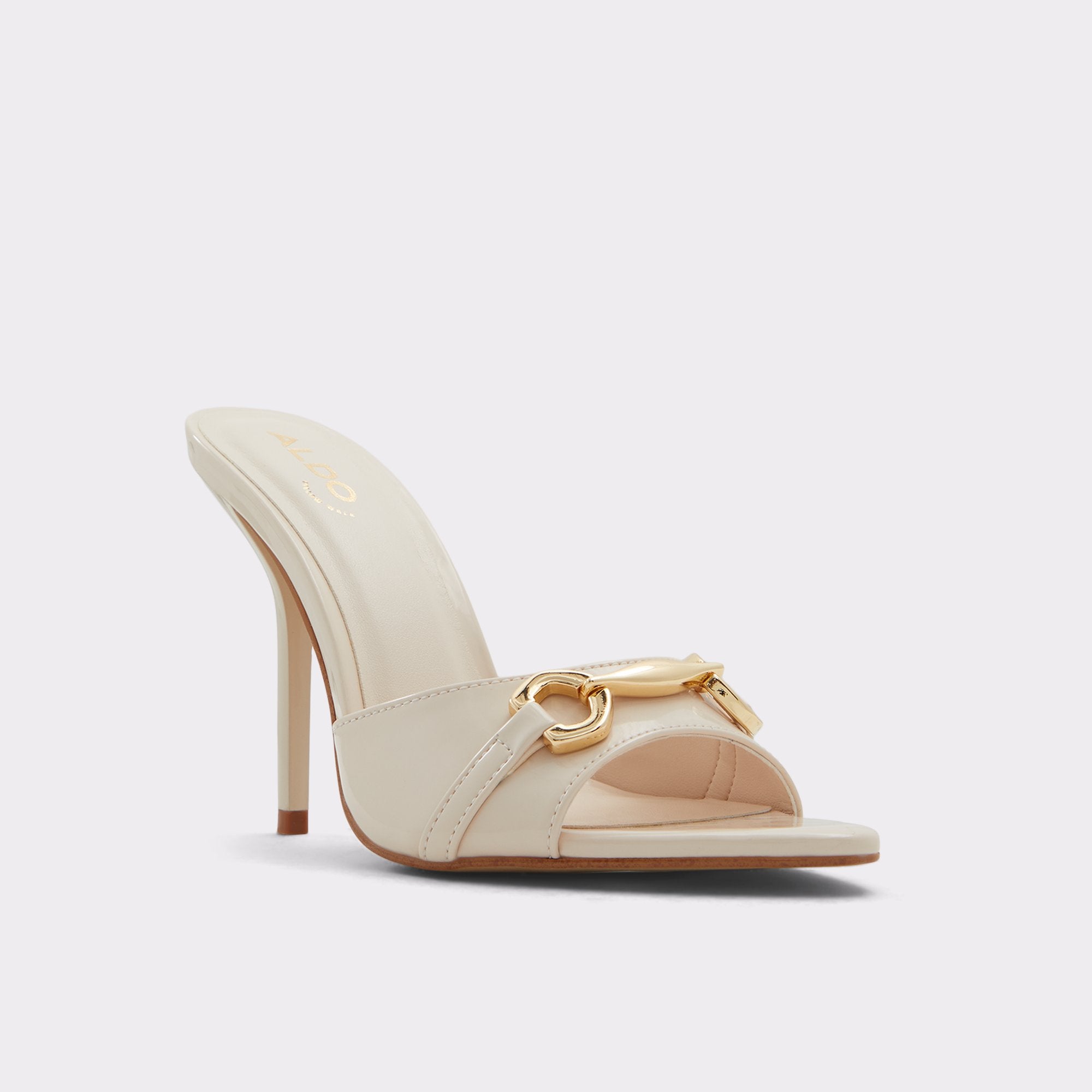 ALDO Edoassi mules à talon beige bout pointu