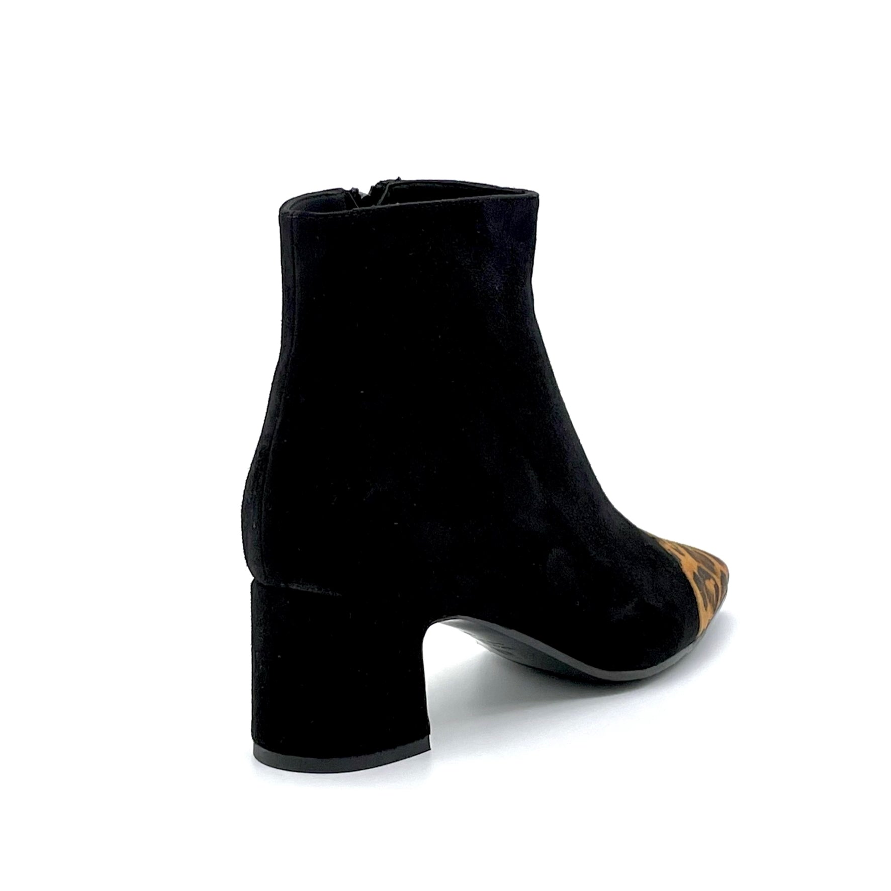 ELATA 52517 bottine suède noir imprimé talon 5,5 cm