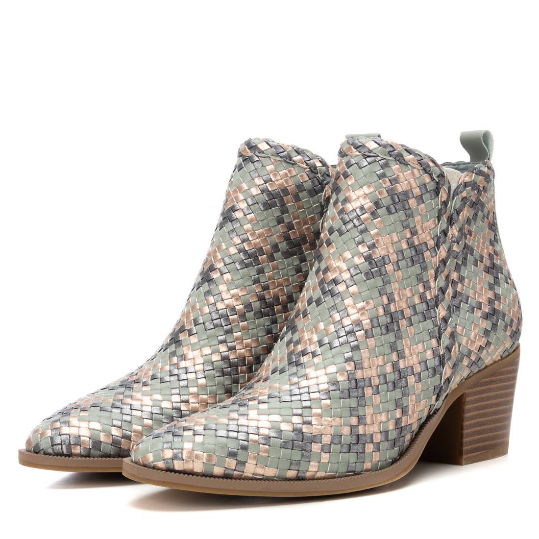 Carmela 16234203 bottines jean cuir talon large
